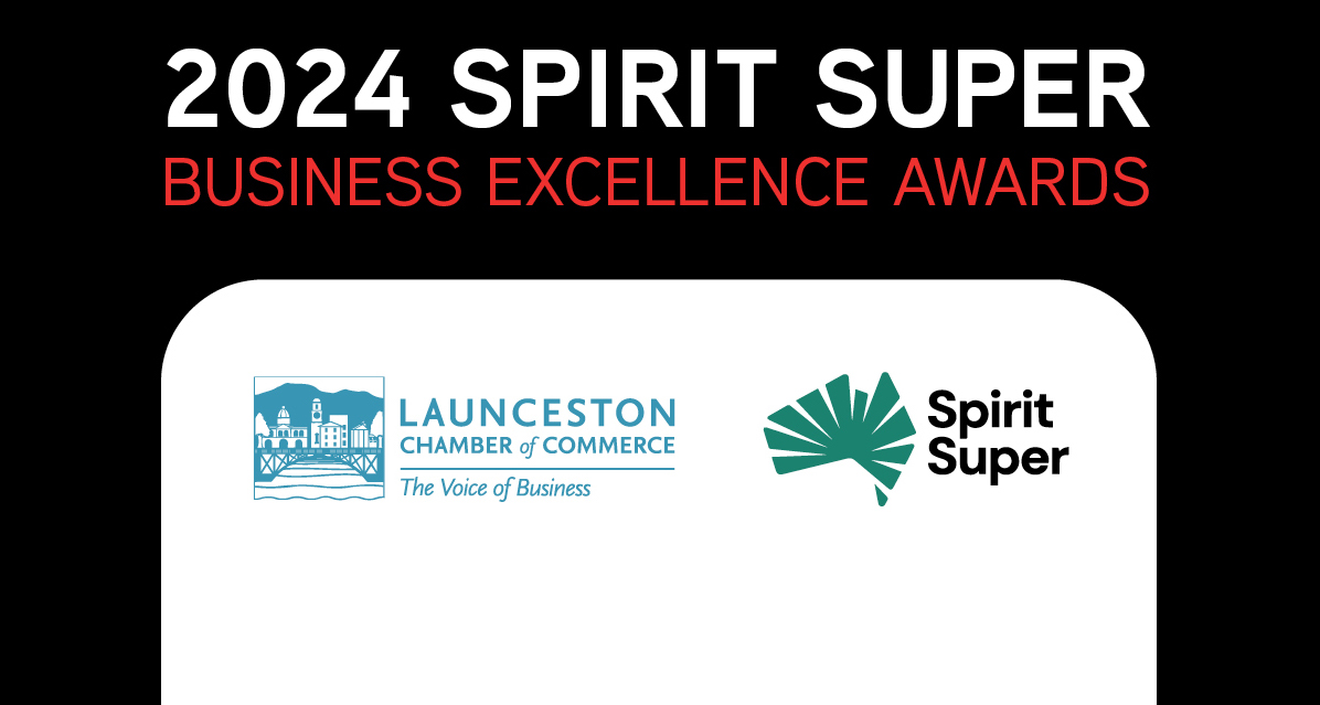 2024 Spirit Super Business Excellence Awards Launch Event Launceston   27720 LCOC 2024 BEA Digital Graphic Cropped 